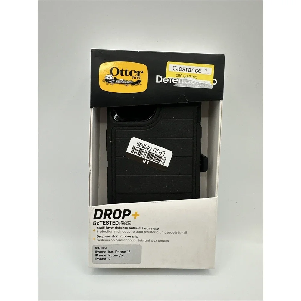 OtterBox Apple iPhone 16e/iPhone 15/iPhone 14/ 13 Defender Series Case-Black